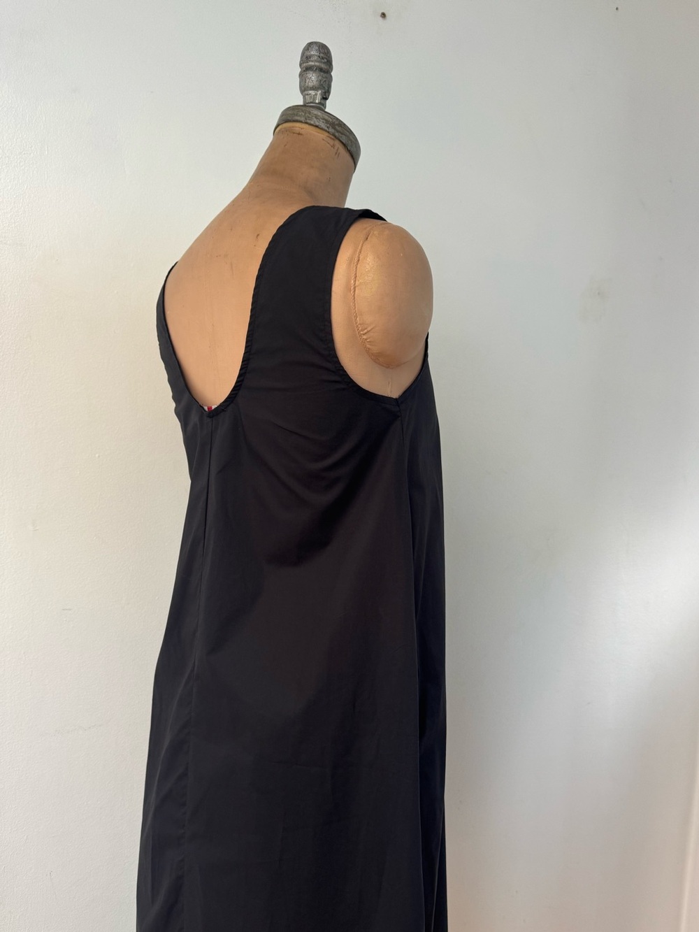 EMC black cotton maxi sack of a dress size SMALL - Picture 2 of 10
